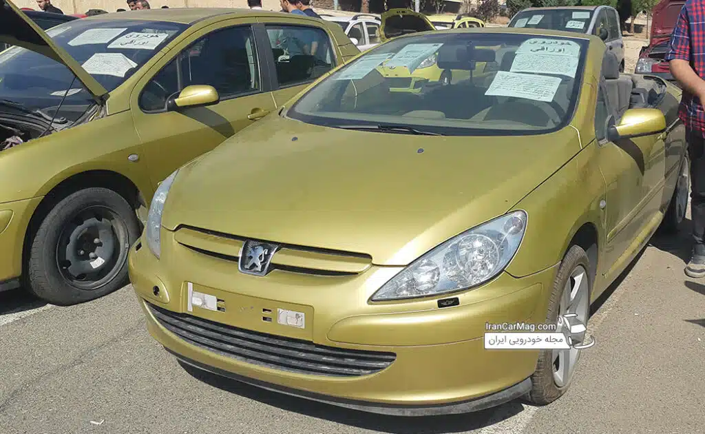 پژو 307 cc که در مزایده با قیمت بیش از 30 میلیون تومان بفروش رسید.