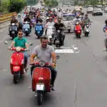 دوره همی وسپا سواران به مناسبت روز وسپا در تهران+ فیلم و عکس