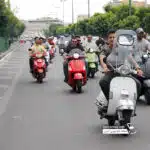 دوره همی وسپا سواران به مناسبت روز وسپا در تهران+ فیلم و عکس