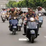 دوره همی وسپا سواران به مناسبت روز وسپا در تهران+ فیلم و عکس