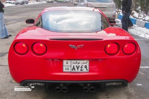 نمای پشت شورولت کوروت سی 6 مورد نظر